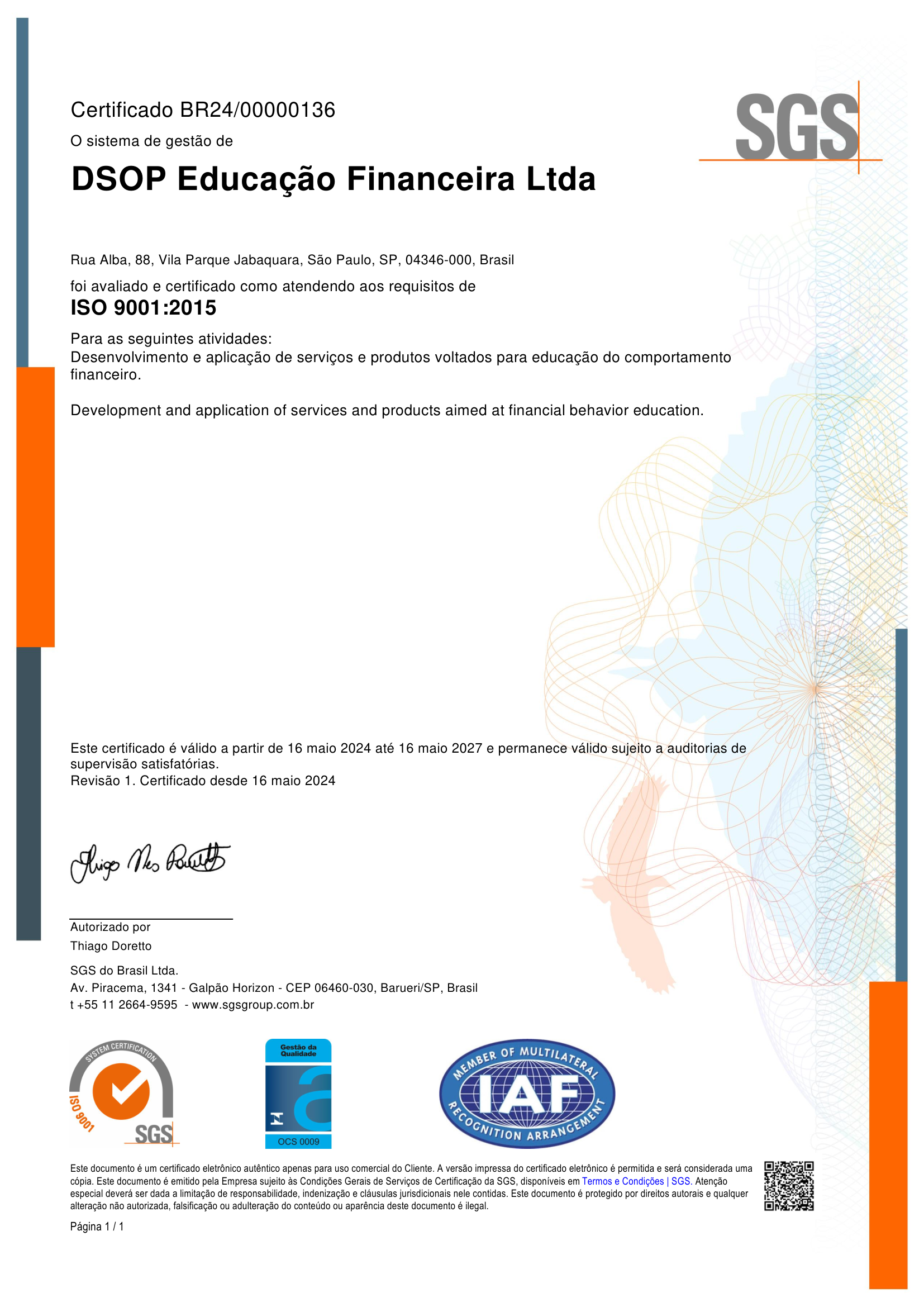 Certificação ISO 9001